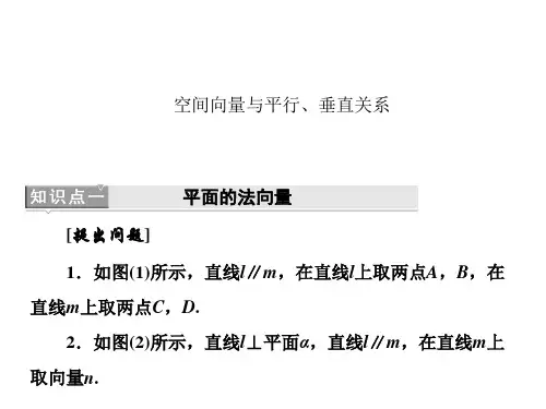 空间向量与平行、垂直关系   课件