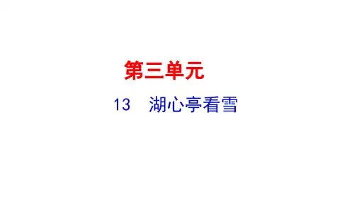 《湖心亭看雪》ppt课件