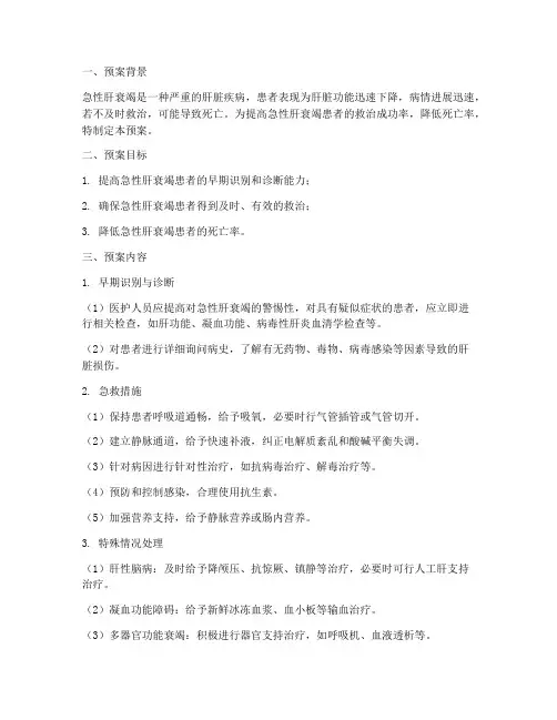 急性肝衰竭_应急预案