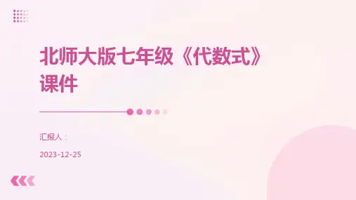 北师大版七年级《代数式》课件