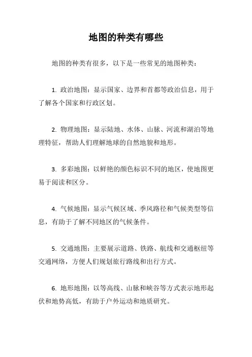 地图的种类有哪些