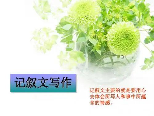 初中记叙文写作PPT (共21张PPT)