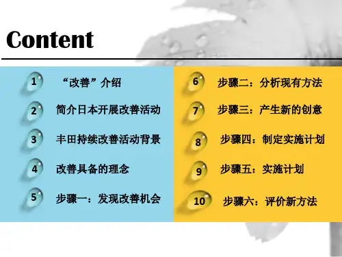 持续改善的六个步骤ppt课件