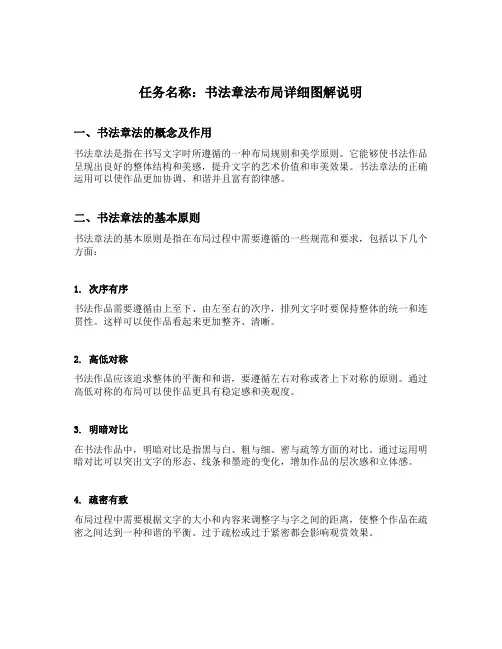 书法章法布局详细图解说明