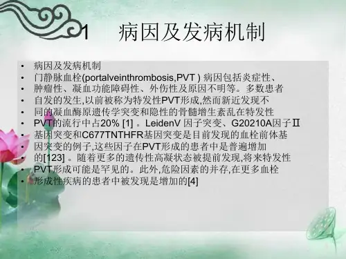 门静脉血栓形成的治疗进展