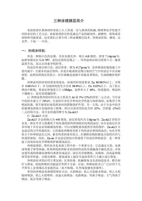镀膜图层详述
