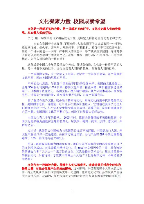 文化的力量