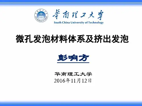 微孔发泡材料体系及挤出发泡(华南理工大学彭响方)20161112