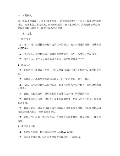 微型桩专项施工方案