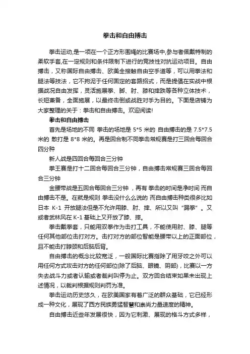 拳击和自由搏击