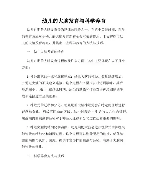 幼儿的大脑发育与科学养育