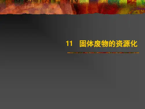 固体废物污染控制工程(张小平)(二版)11 固体废物的资源化