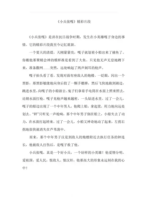 影视作品精彩片段描述