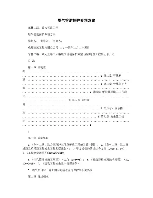 燃气管道保护专项方案