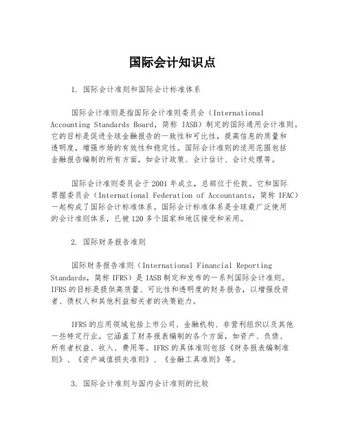 国际会计知识点