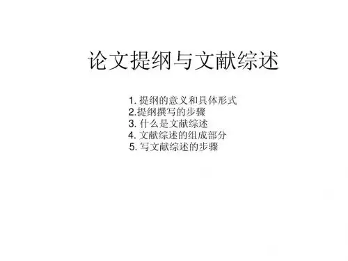 论文提纲与文献综