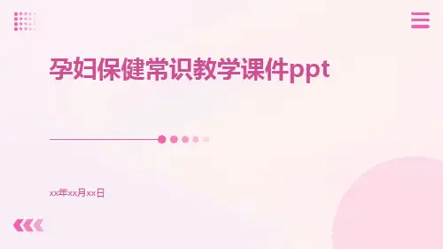 孕妇保健常识教学课件ppt