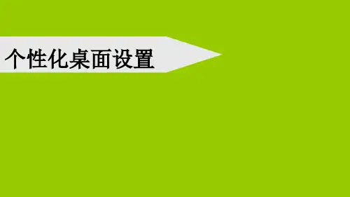 第13课《个性化的桌面设置》说课(共17张PPT)