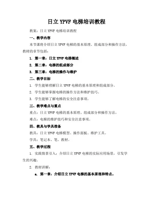 日立YPVF电梯培训教程
