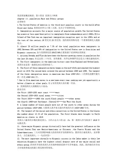 英语国家概况精讲之必背美国篇