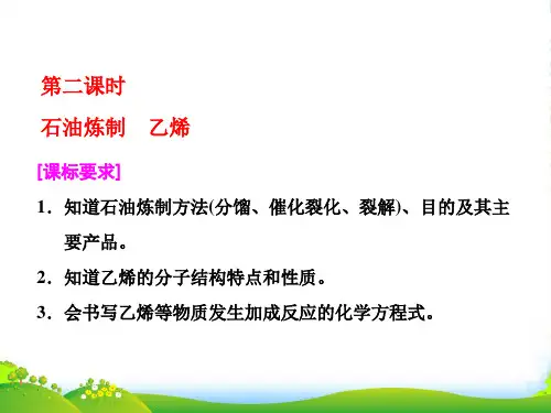 高中化学苏教版必修2课件：专题3 第一单元 第二课时 石油炼制 乙烯