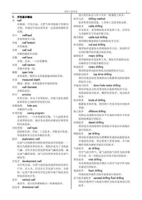 钻井工程术语(简排)