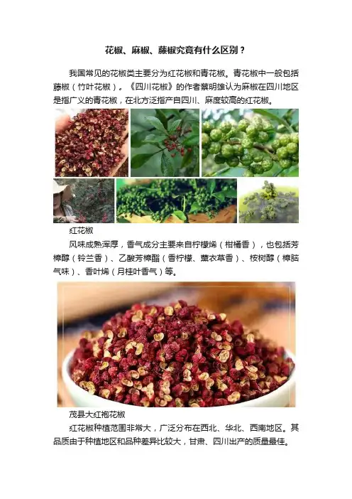 花椒、麻椒、藤椒究竟有什么区别？