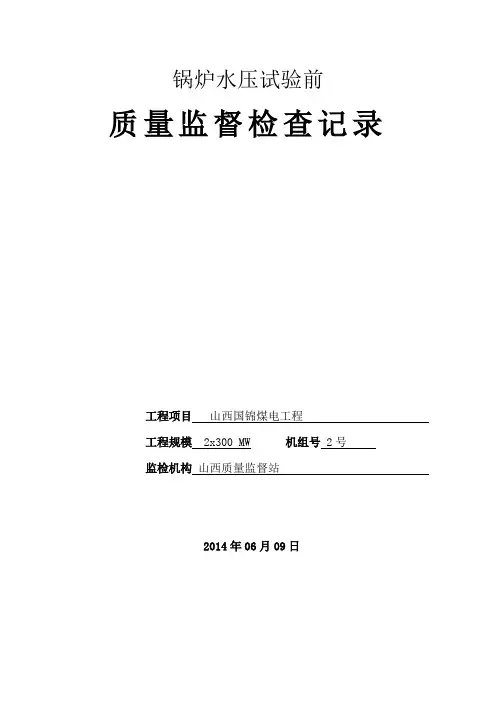 水压检查表解析
