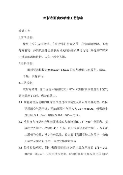 喷砂喷漆作业标准