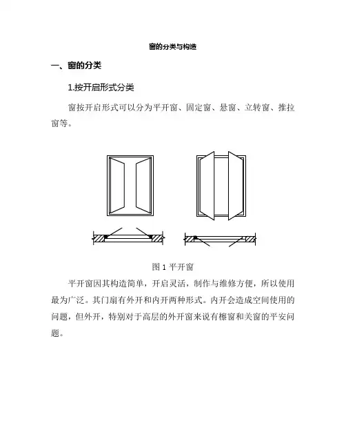 工程造价专业《8.2 窗的分类与构造》