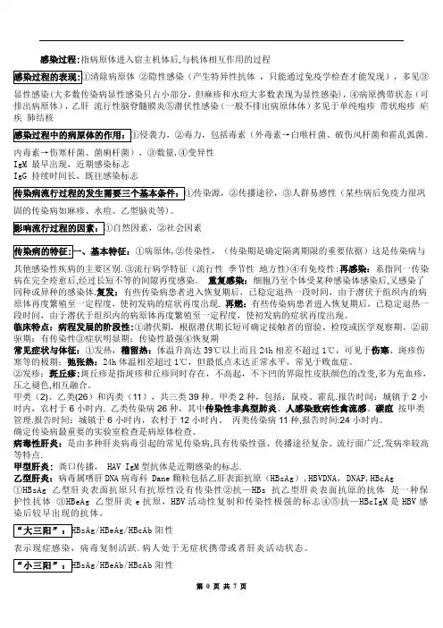 传染病学重点总结