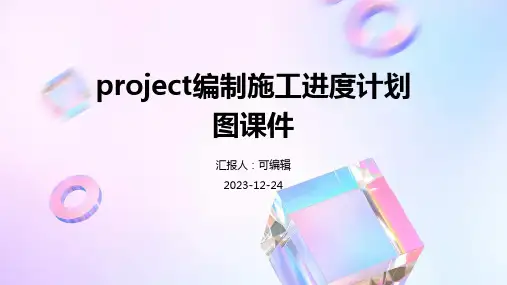 Project编制施工进度计划图课件