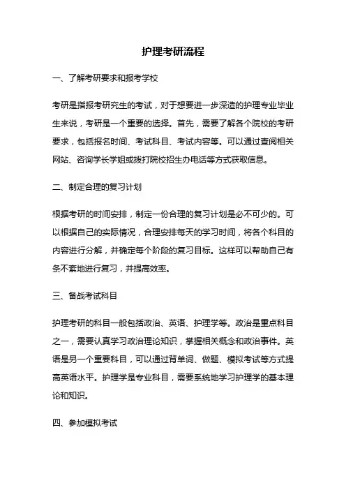 护理考研流程
