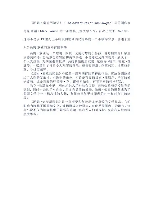 《汤姆·索亚历险记》