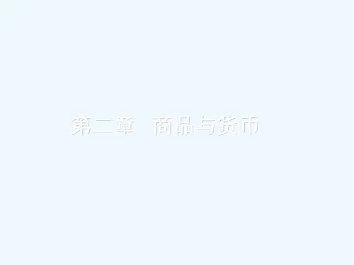 政治经济学02商品与货币