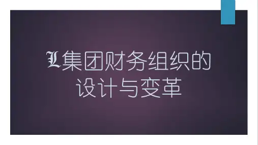 财务管理L集团案例分析