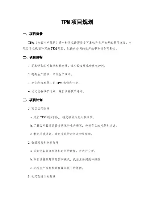 TPM项目规划