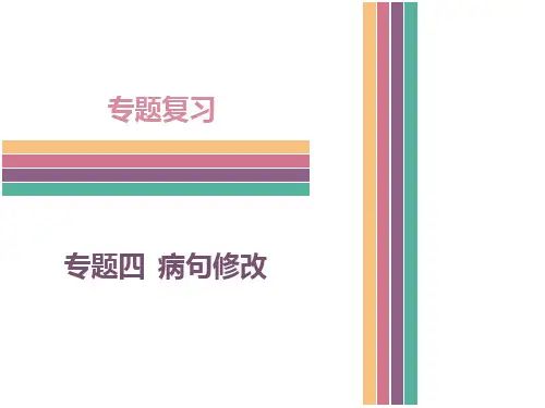 (新)人教版七年级语文下册 专题四  病句修改 (共14张PPT)