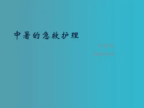 中暑的急救护理ppt课件