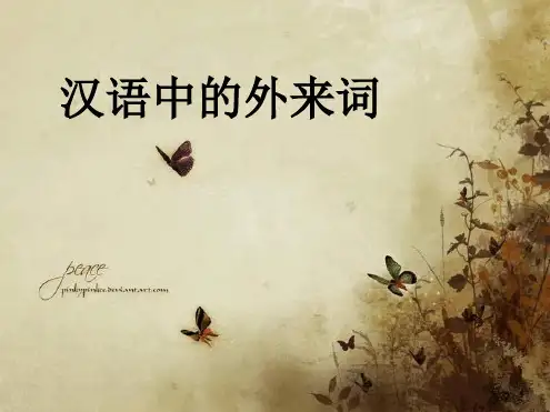汉语中的外来词