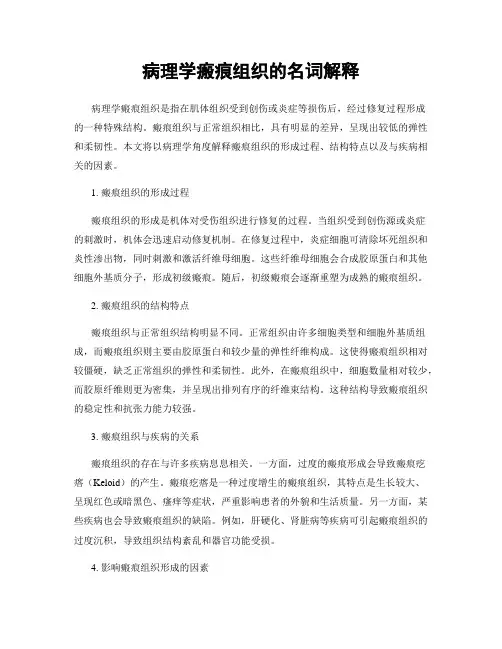 病理学瘢痕组织的名词解释
