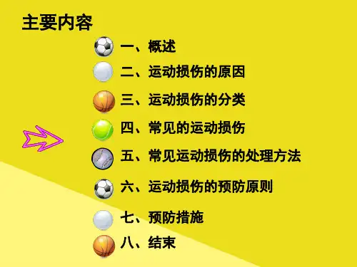 运动损伤主要内容框架课件参考PPT资料(正式版)
