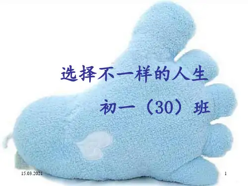选择不一样的人生----初一30主题班会PPT课件