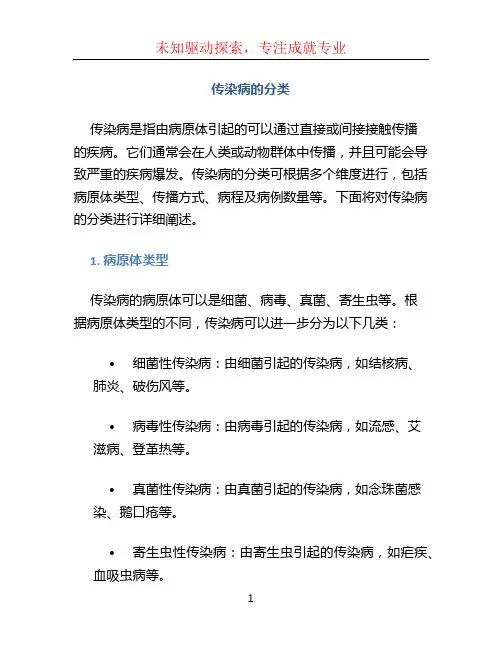 传染病的分类