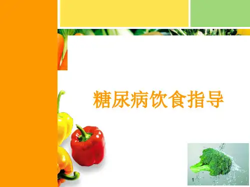 精美的糖尿病饮食指导精品PPT课件
