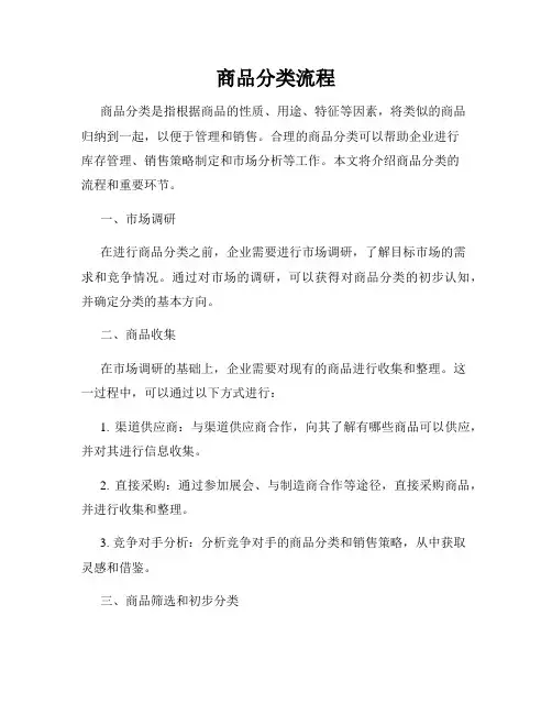 商品分类流程