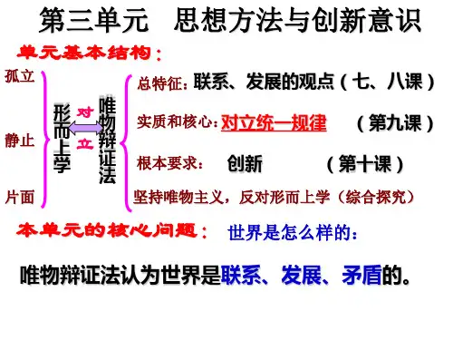 2017届高三政治哲学一轮复习 第七课 唯物辩证法的联系观