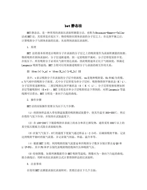 bet静态法