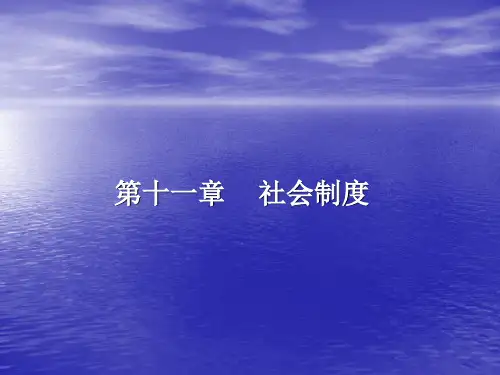 第十一章社会制度