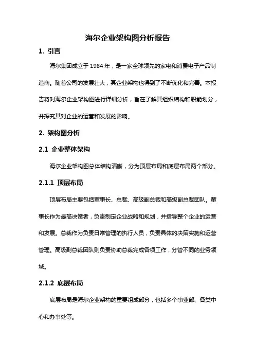 海尔企业架构图分析报告